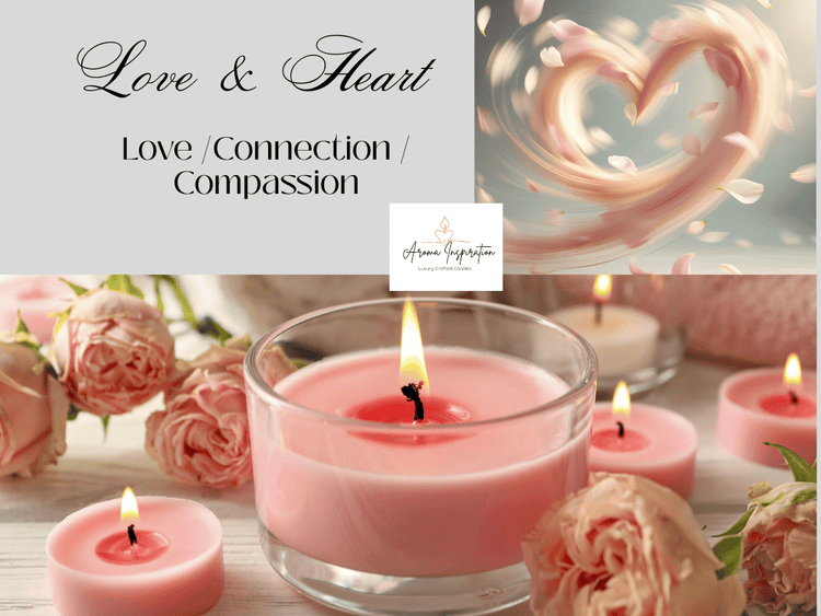 Candle by scents: Love & heart collection